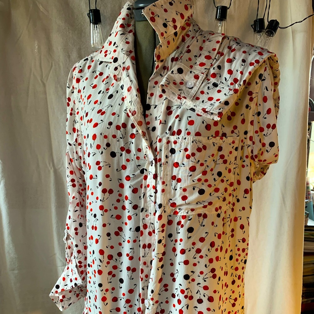 Velvet ❤️ Heart Cherry print blouse.